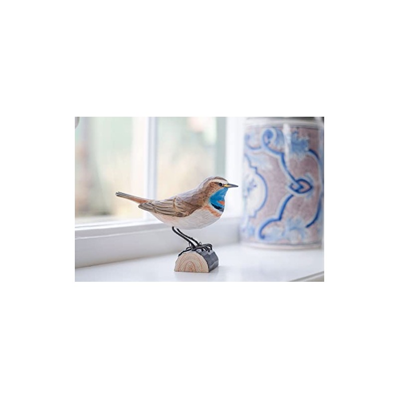 WILDLIFEGARDEN Wildlife Garden WG433 DecoBird Bluethroat - Hand Carved Decorative