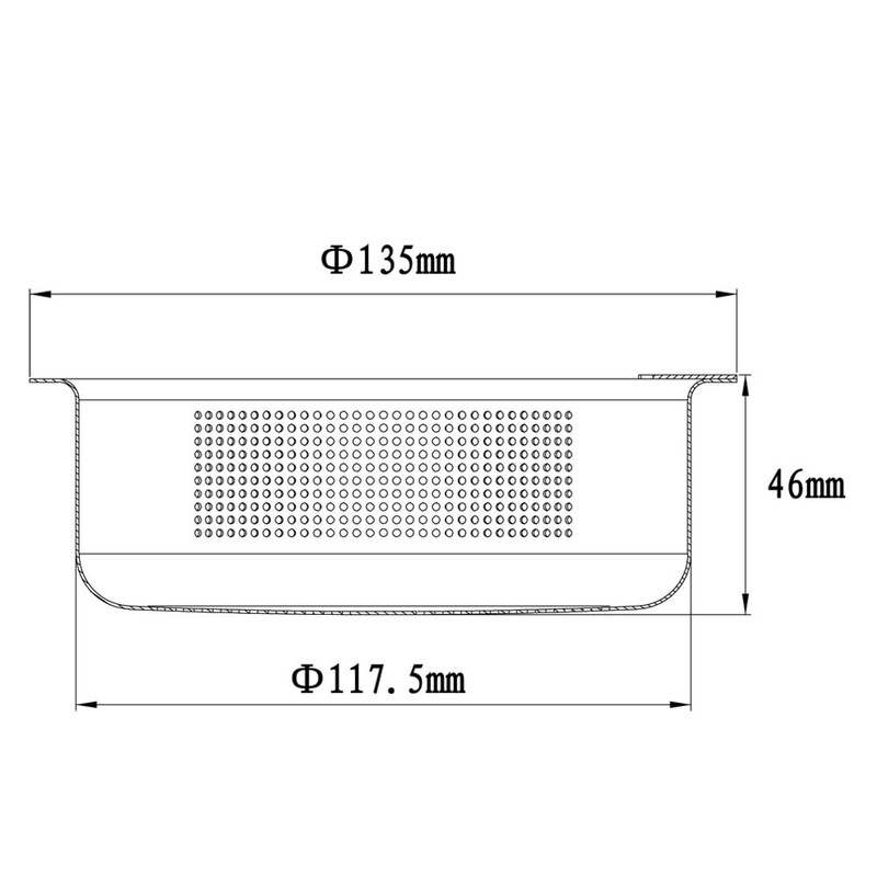 Talea QS729C0003 5.3 inches (13.5 cm) Drain Grainer, Garbage Receptor,