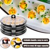 HANSGO 3PCS Deviled Egg Platter with Lid, Black Plastic Egg