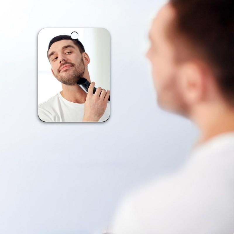 Shaving Mirror, Unbreakable Shower Mirrors, (Medium,2pack(6 inches x8 inches )