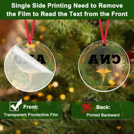 7.6CM for CNA Certified Nursing Assistant Ornament Christmas 2025 Nurse Ornament Gift for CNA Christmas Retirement Birthday Nursing Week Gifts for Women Men Nurse Nursing Xmas Tree Decoration