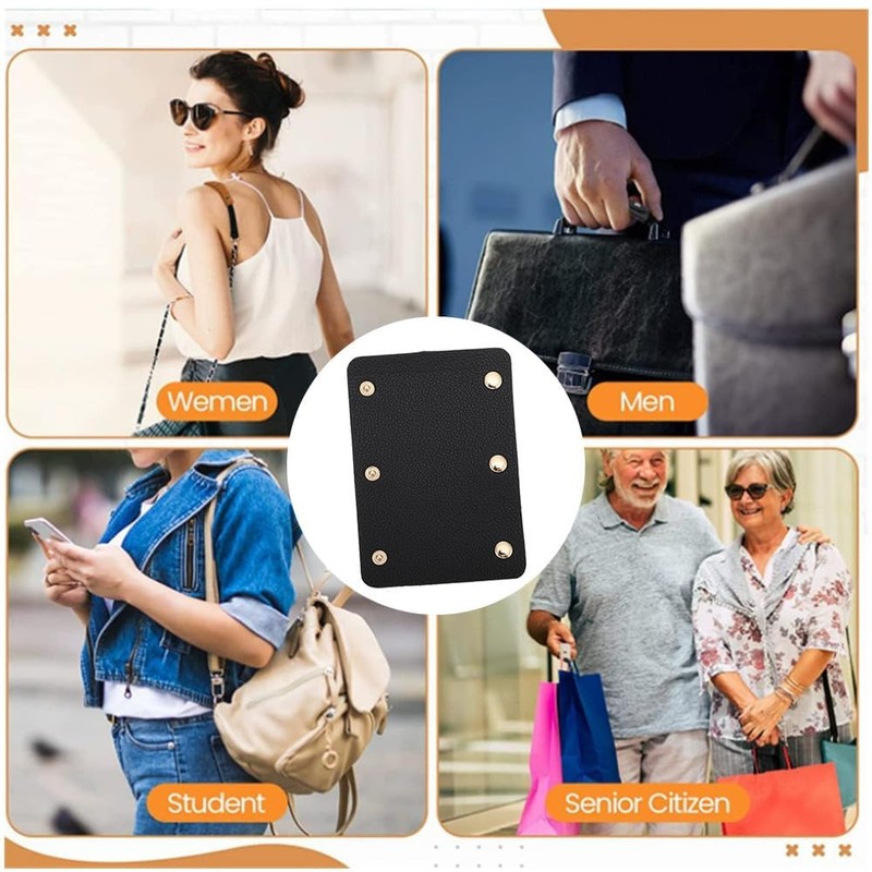 2 Piece Bag Handle Cover, PU Leather Cover, Reduces Burden,