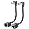 Paquete de 2 cables de extensión Cat6 de 90 grados,