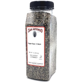San Antonio Brand 16 Ounce (12 Mesh) Coarse Ground Black Pepper, for Making BBQ Grilling Meat Rub Seasoning, Bulk Food Service Size