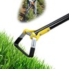 Ihomepark Adjustable Heavy-Duty Long-Handle Garden Hoe: Black Scuffle Hula Hoe
