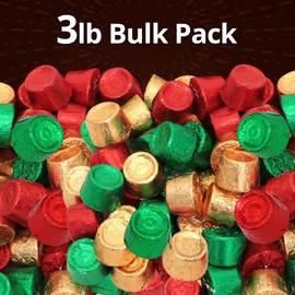 Chocolate Candy Creamy Caramels Wrapped in Rich Chocolate, 3lb Pack of Christmas Candy Bulk, Delicious Christmas for Gifting, Perfect Christmas Chocolate Mix for Christmas Stocking Stuffers