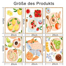 lxmydm Malen nach Zahlen erwachsene DIY Digitales Ölgemälde 6-teiliges Set mit Premium-Pinseln HD-Leinwand Polypropylenfarbe Wanddekorative Geschenke 20 x 30