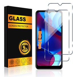 2 Pack Compatible with Motorola Moto G Pure Screen Screen Protector Glass, Premium 9H Hardness Anti-Scratch Bubble Free Tempered Glass Screen Protector for Motorola Moto G Pure