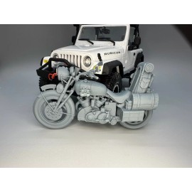 Unbranded 1/24 Scale Harley Davidson Vintage Traveler Motorcycle Unpainted Resin Model