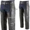 Milwaukee Leather Men's Premium Leather Motorcycle Protective Biker Riding Chaps