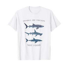 Sharks Are Friends Not Food Shirt - Sea design t-shirt T-Shirt