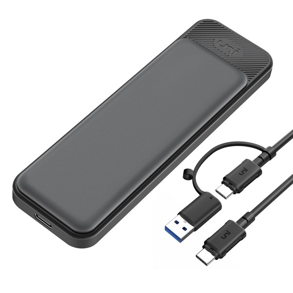 uni M.2 SSD Enclosure NVMe 10Gbps USB 3.1/3.2 Gen 2, NVMe USB Adapter - Grey