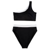 MOOSLOVER Women Cutout One Shoulder High Waisted Bikini High Cut