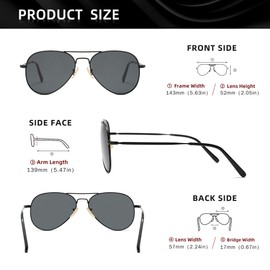 KINGSEVEN Classic Polarised Sunglasses for Women Men Driving Fishing Sun Glasses UV Protection LS17-A1 (Black Grey), Black Gray