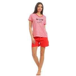 Good Deal Market Women's Short Pyjamas, Summer Pyjamas in Various Models, Airy Light Cotton, Trends 2018, Sizes 8/10 to 20/22 - 40-42/M