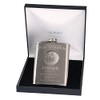 50th Birthday Engraved Hip Flask Fly Fishing Feature in Gift
