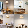 EFINEHOME Modern Decor Adjustable Pendant Lamp Kitchen Island, Aluminum and