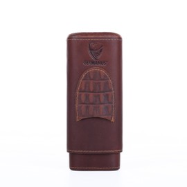 GERMANUS Cigar Case Leather Brown Cow II
