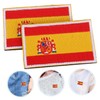 IWOWHERO 2pcs Embroidered Flag Badge National Flag Applique Dense Polyester