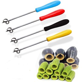4 pcs Zucchini Squash Cucumber Corer Vegetable Corers Drill Stainless Steel Core Remover Coring Tool Kitchen Stuffed Vegetables Veggies Seed Remover Tools Remove Seeds Eggplant 10" Long Gadgets
