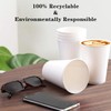 Qunclay 210 Count 12 oz Disposable White Paper Coffee Cups,
