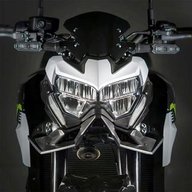 Motorcycle Lower Front Wheel Beak Nose Cone Cover for Z900 Z 900 2020 2021 2022 2023 2024 Headlight Trim Aerodynamic Winglets Trim Decoration Set (Carbon Look)