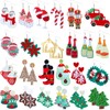 24 Pairs Christmas Earrings for Women Lightweight Dangle Acrylic Holiday