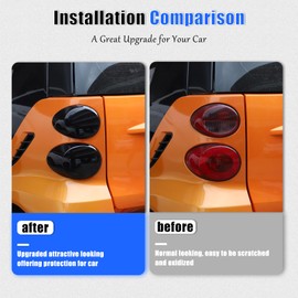 DIYUCAR Car Tail Light Lamp Cover Tail Light Protector Outdoor Decoration Accessories Compatible with Benz Smart 451 Fortwo 2009-2015