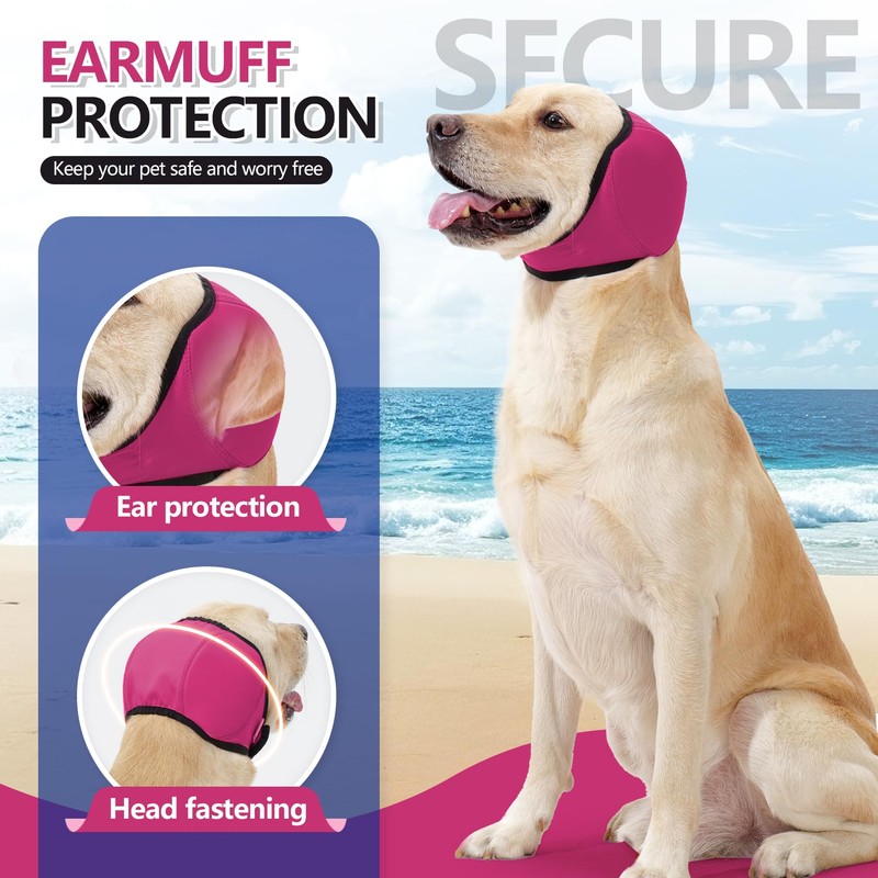 Duuclume Waterproof Dog Ear Covers for Grooming, Bathing,Swimming, Pet Calming