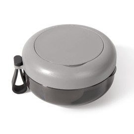 Estuche para dentadura dental, definitivamente sin fugas, caja de baño para viajar perfectamente, taza de dentición con colador y espejo magnético (negro)