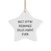 Funny Insurance Sales Agent Star Ornament Gifts from Men for