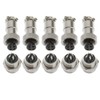 5PCS GX12 12mm Thread Aviation Connector Plug Socket 4 Pin