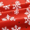 Christmas Red White Table Cloth, Santa & Snow Print Polyester