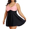 Aqua Eve Plus Size Two Piece Swimsuits for Women Tankini