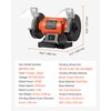 VEVOR Bench Grinder, 6-in Single Speed, 3450RPM High-Speed Table Grinders