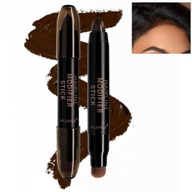 BEUKING Double Head Hairline Modifire Stick, Disposable Hair Dye Pen with Brush Head Waterproof Sweatproof Long-wear Lasting Highly Pigmented Quick Cover Hair Concealer (02# Coffee, 0.1 OZ)