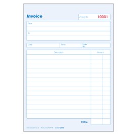 Ocean Pads Invoice Book Duplicate Without VAT, A5 148 x 210mm, 2-Part Carbonless (69776)