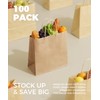 Sipthene Sipthene Paper Grocery Bags with Handles (100 Pcs Bulk)