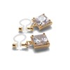 Miyabi Grace Elegant Cubic Zirconia Crystal Invisible Clip On Earrings