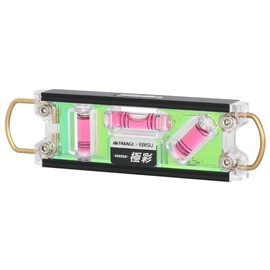 Takagi TBP-GKR Tobi Level Pro Super Color Red TBP-GKR Level, Bubble Tube, Red, Horizontal, Vertical, 45° Incline, Strong Magnet, V-Groove, Pipe Measurement, 4 Lines, Acrylic Bubble Tube, Measuring