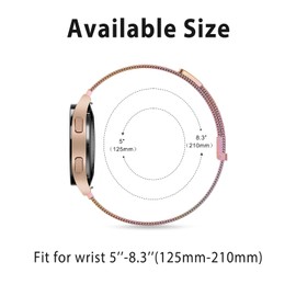 Magnetic Strap for Garmin Vivoactive 5 Strap/Garmin Vivoactive 3 Music Strap/Garmin Vivoactive 3 Strap,Two Magnet Milanese Loop Stainless Steel Metal Band for Garmin Vivomove HR (Multi-Color)