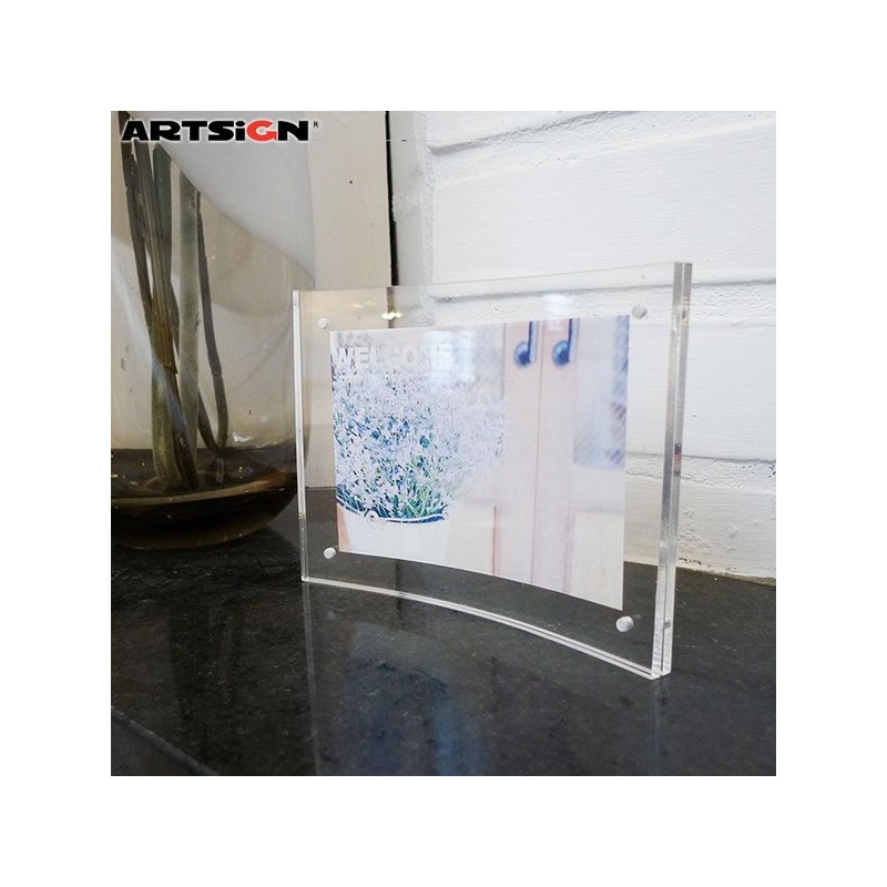 Solomon Shop [오늘출고] 아트사인 커브형 자석액자3R/4543/스탠드액자/탁상용액자/미니액자/사진액자/인테리 [Today Shipping] Artsign Curved