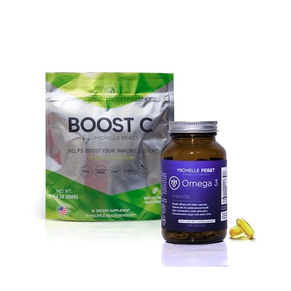 Fish Oil Softgels & Vitamin C Blend, Premium Vitamin C