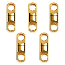Pack of 5 Fishing Swivels, 4 mm Brass Heavy Duty Fishing Bearing Swivels Plug Copper Barrel Swivels for Saltwater Freshwater
