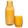 elle decor Ribbed Bedside Water Carafe with Tumbler Set |