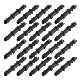 Motoforti Drip Irrigation Barbed Connector 7/32" Single Barbed Connector for Flower Pot Garden Lawn Plastic Black 100 Pcs