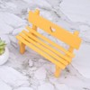 Happyyami 2pcs Small Chair Wood Miniature Bench Accessories Dollhouse Wood