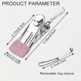 Multipurpose Heavy Duty Stainless Steel Clothespins, Clothes Pins for Laundry, Towel Drying Clips, Outdoor Clothespins for Socks, Towels, Snacks, Photo (66, Pink)