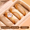 YEEZII Gold Rings Set for Women Non Tarnish, 14K Gold
