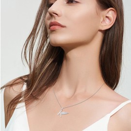 OHAYOO Initial K Necklace 925 Sterling Silver Letter Pendant Necklace with Angel Wings Initial Jewelry for Women Teen Girls